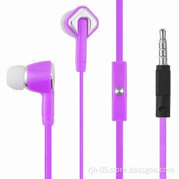 Flat Cable MP3 Special Earphones with 20-20kHz Frequency Range
